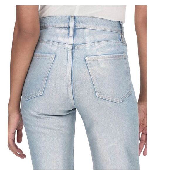 NWT Frame Women's Size 28 Le Jane Crop in Hologram crop jeans wide leg - Picture 5 of 11